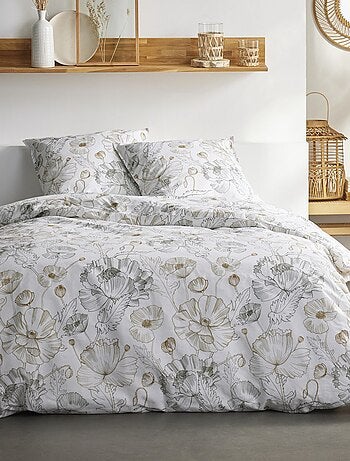Completo letto con stampa a fiori - 2 piazze