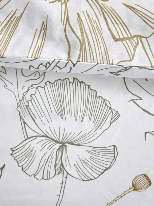 Completo letto con stampa a fiori - 2 piazze - Kiabi