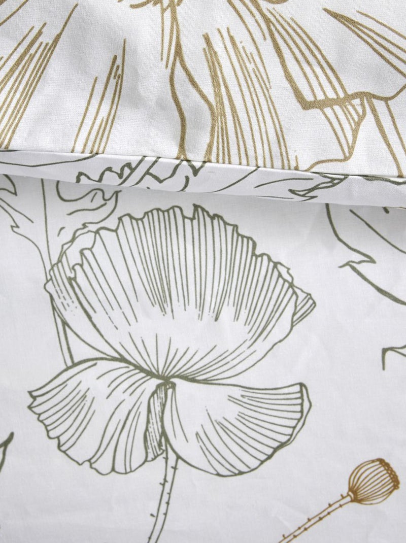Completo letto con stampa a fiori - 2 piazze BIANCO - Kiabi