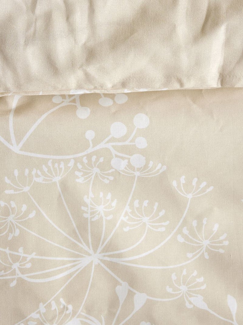 Completo letto con stampa a fiori - 2 piazze MARRONE - Kiabi