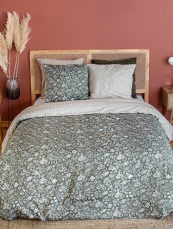 Completo letto con stampa a fiori double face - 2 piazze