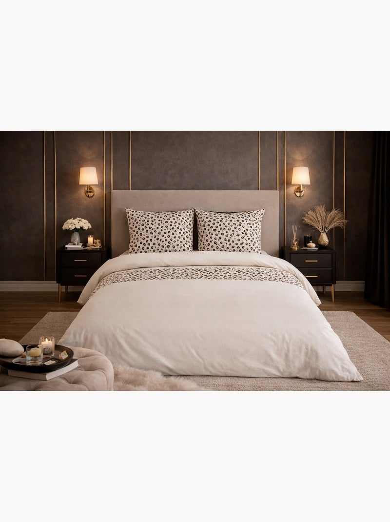 Completo letto con stampa animalier Beige - Kiabi