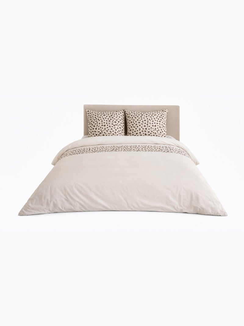 Completo letto con stampa animalier Beige - Kiabi