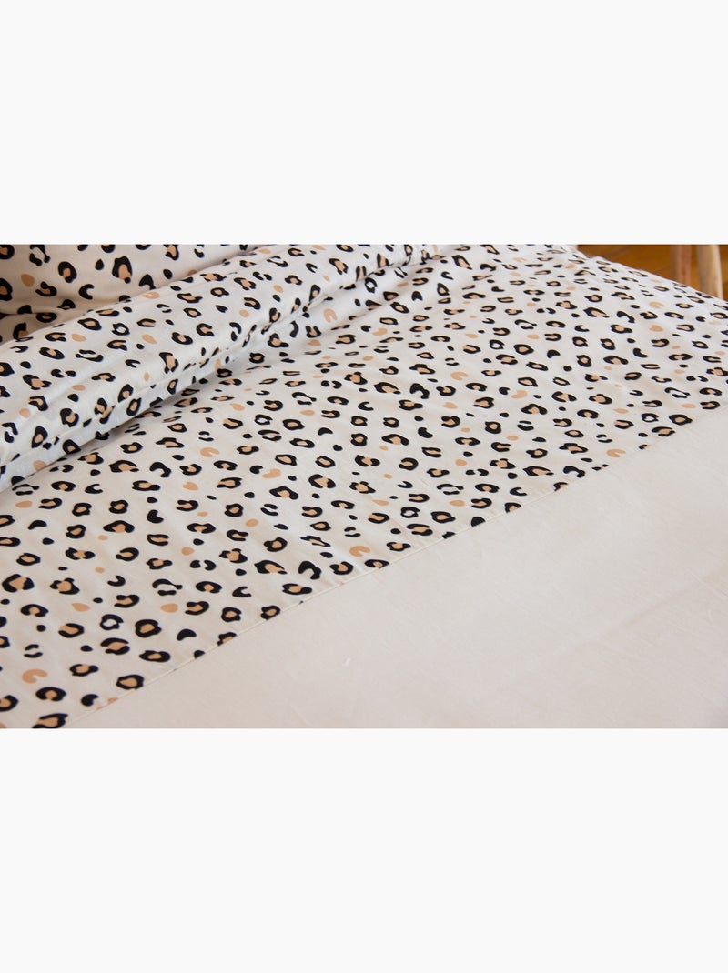 Completo letto con stampa animalier Beige - Kiabi
