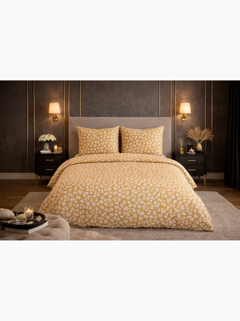 Completo letto con stampa animalier Giallo - Kiabi