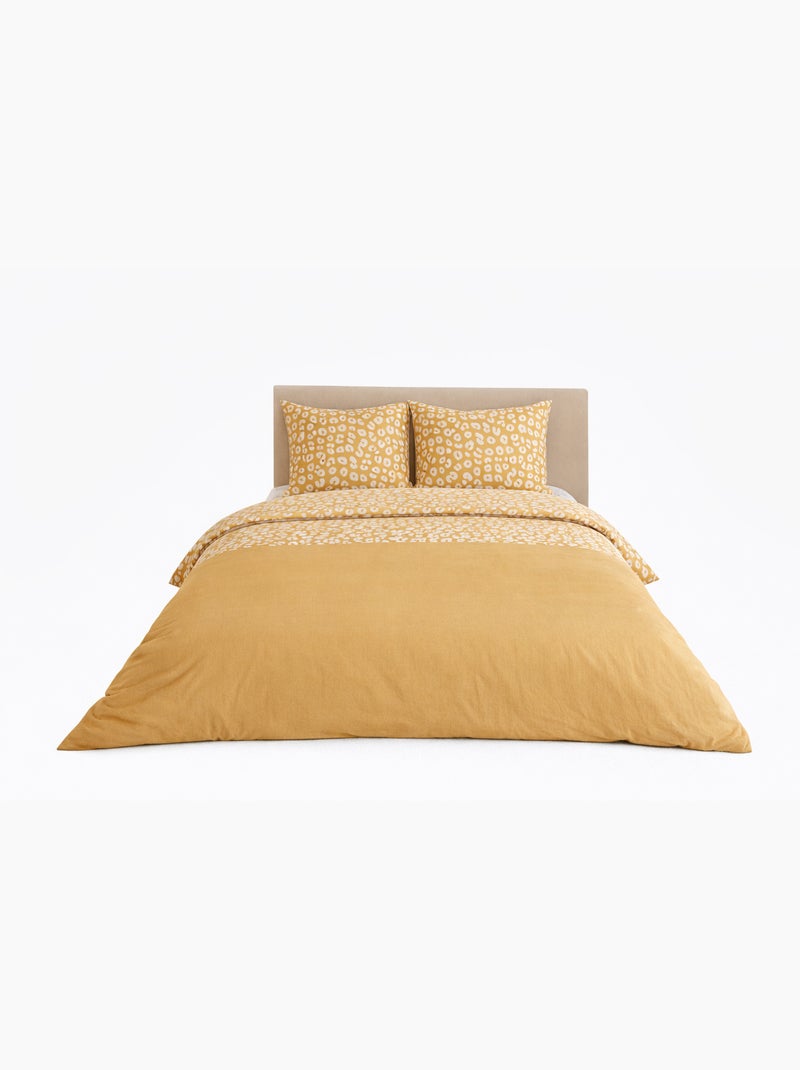 Completo letto con stampa animalier Giallo - Kiabi
