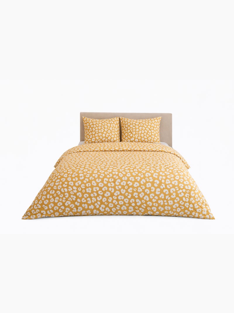 Completo letto con stampa animalier Giallo - Kiabi