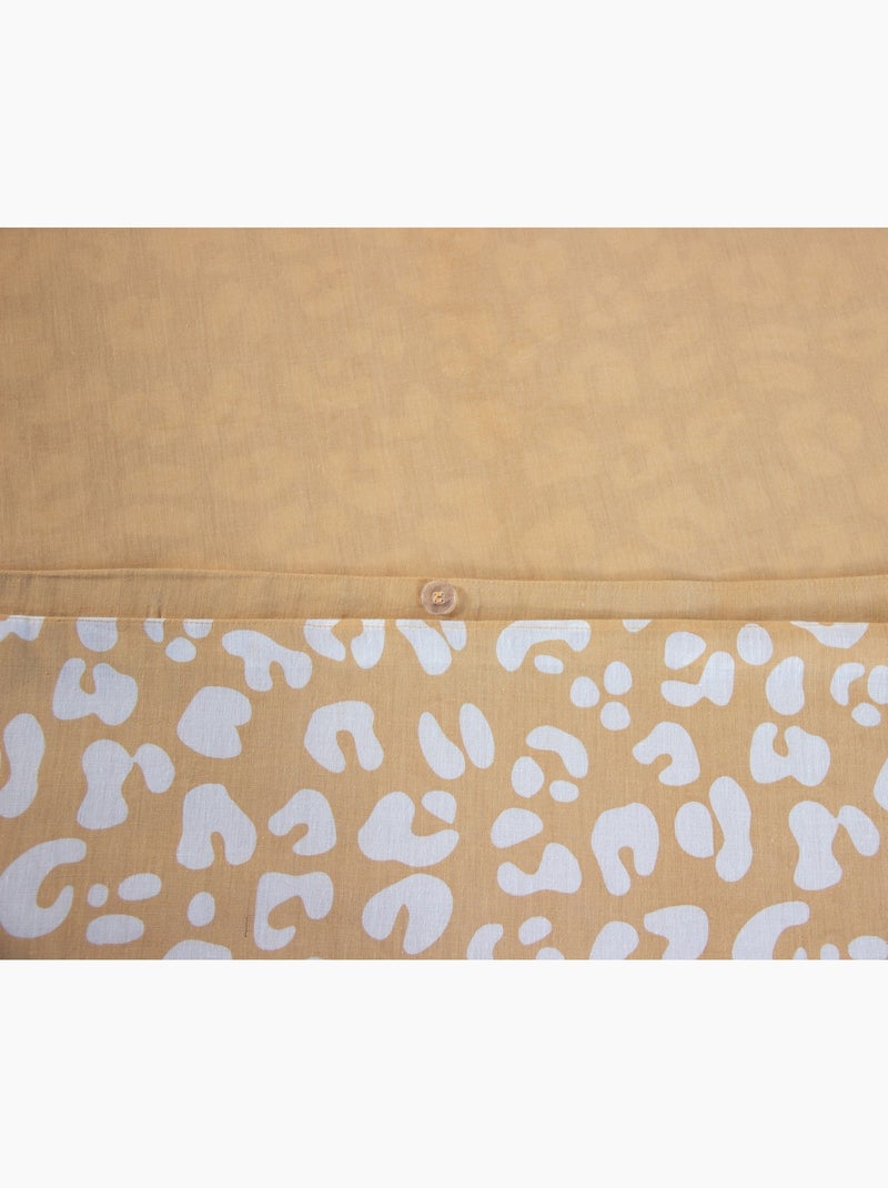 Completo letto con stampa animalier Giallo - Kiabi