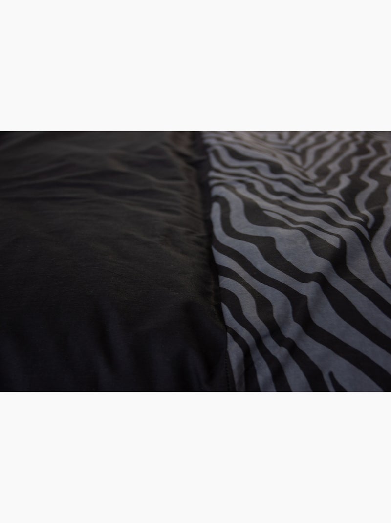 Completo letto con stampa animalier Nero - Kiabi