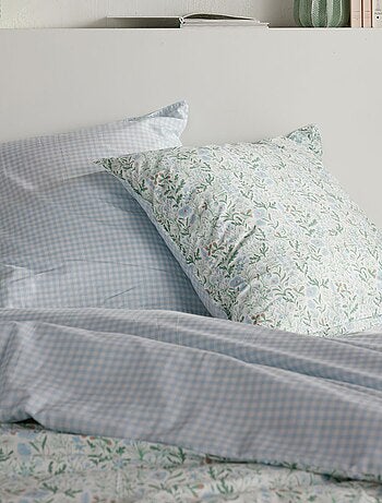 Completo letto con stampa double face vichy - 2 piazze