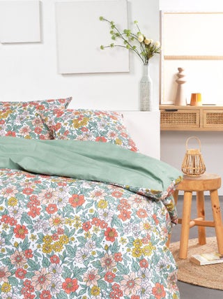 Completo letto con stampa floreale - 2 piazze