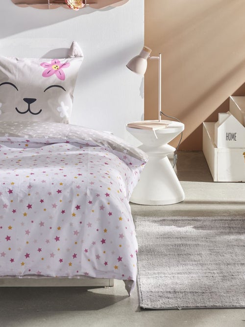 Completo letto con stampa gatto - 1 piazza - Kiabi