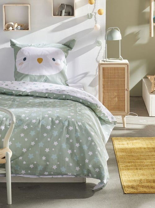 Completo letto con stampa gufo - 1 piazza - Kiabi