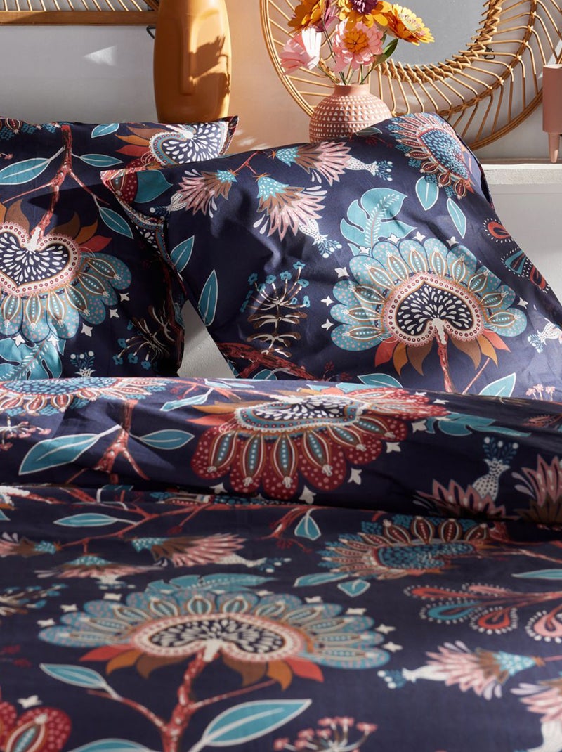 Completo letto con stampa indiana - 2 piazze BLU - Kiabi