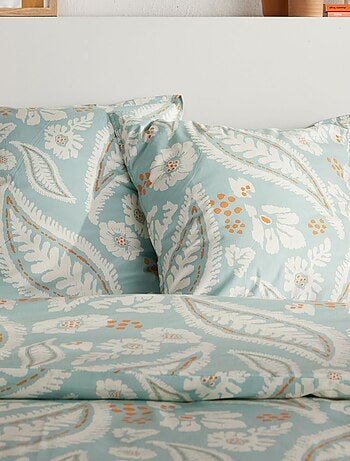 Completo letto con stampa piume - 2 piazze
