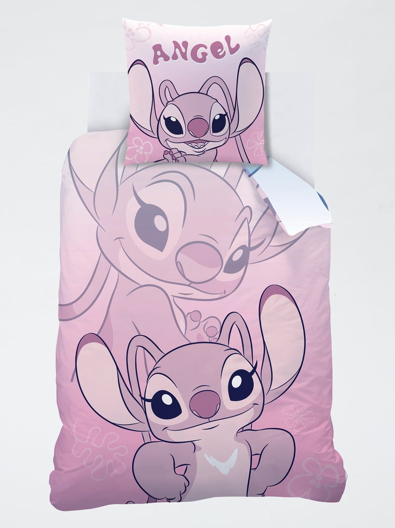 Completo letto con stampa 'Stitch e Angel' - 1 persona Blu - Kiabi