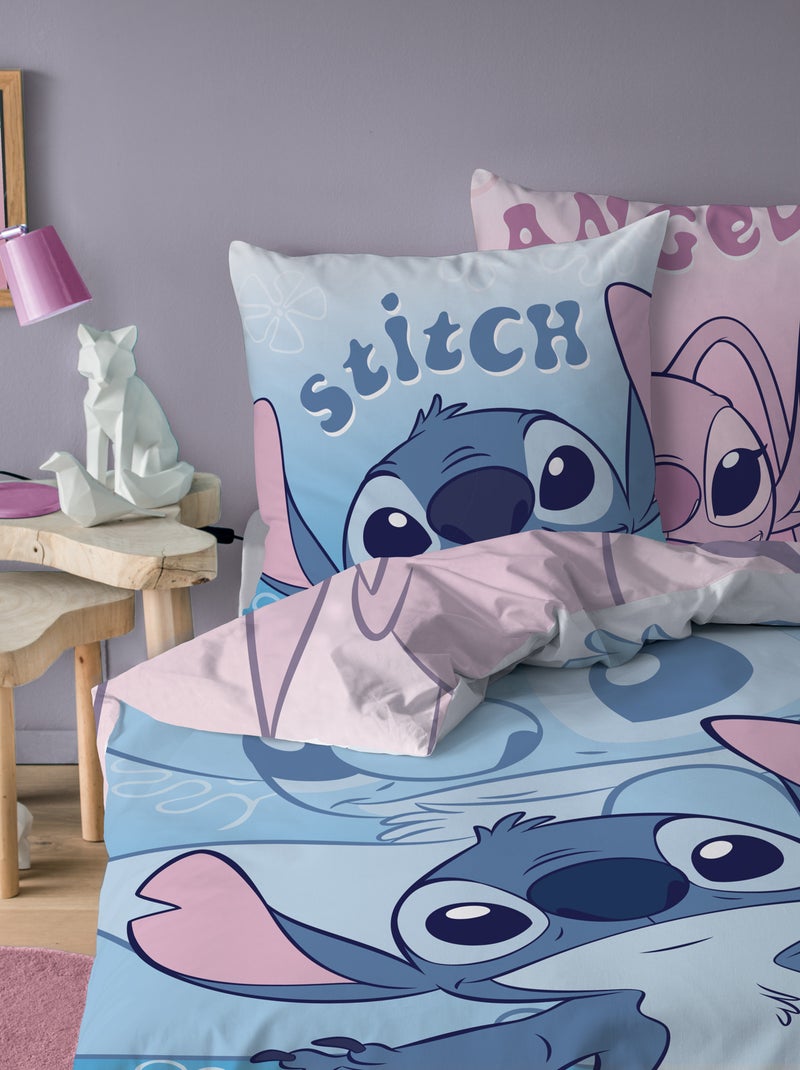 Completo letto con stampa 'Stitch e Angel' - 1 persona Blu - Kiabi