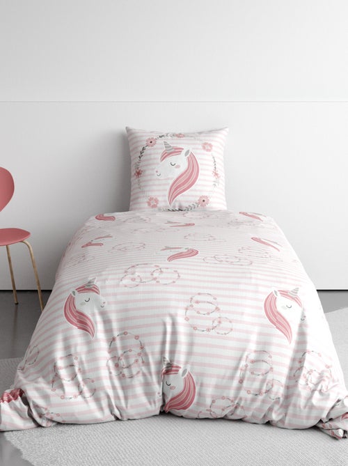 Completo letto con stampa unicorno - 1 piazza - Kiabi