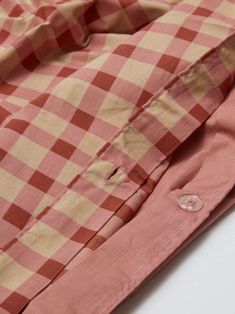 Completo letto copripiumino 240 x 220 cm + federe - 2 pezzi ROSA - Kiabi