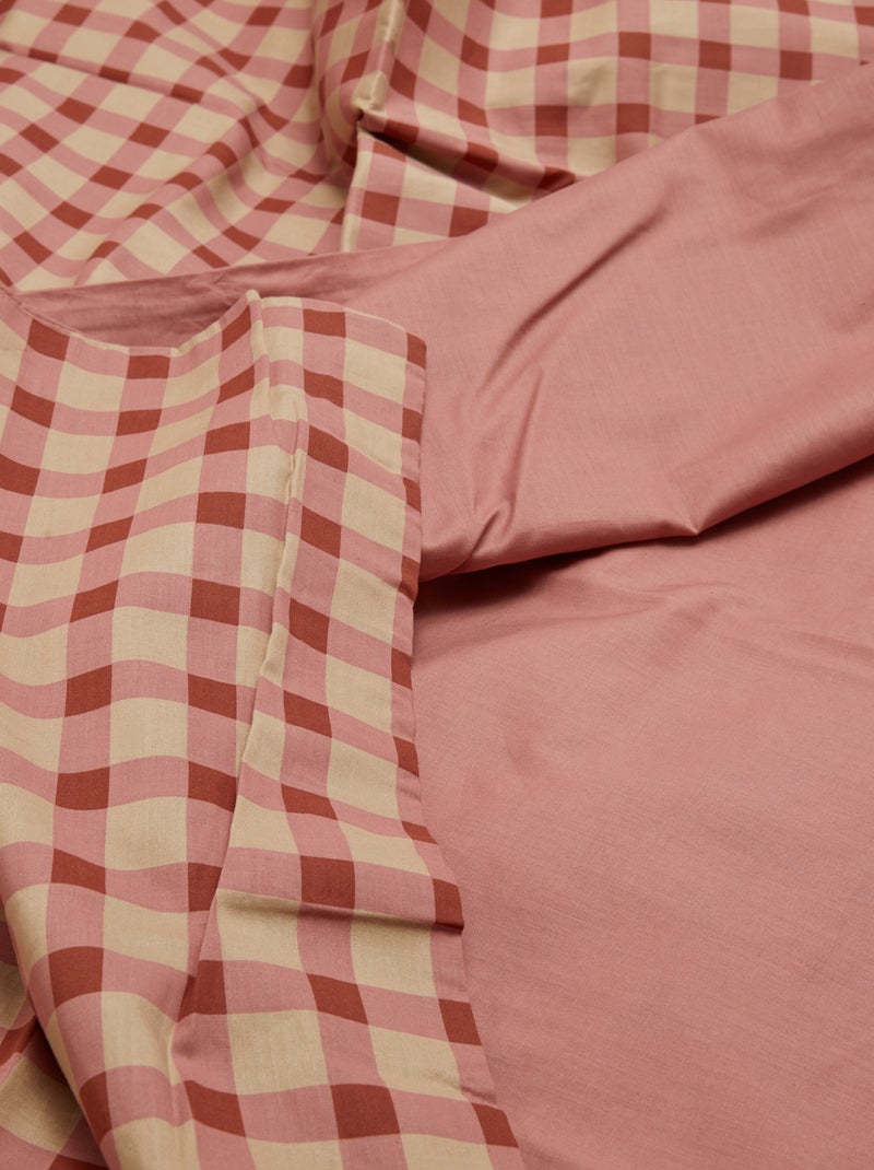 Completo letto copripiumino 240 x 220 cm + federe - 2 pezzi ROSA - Kiabi