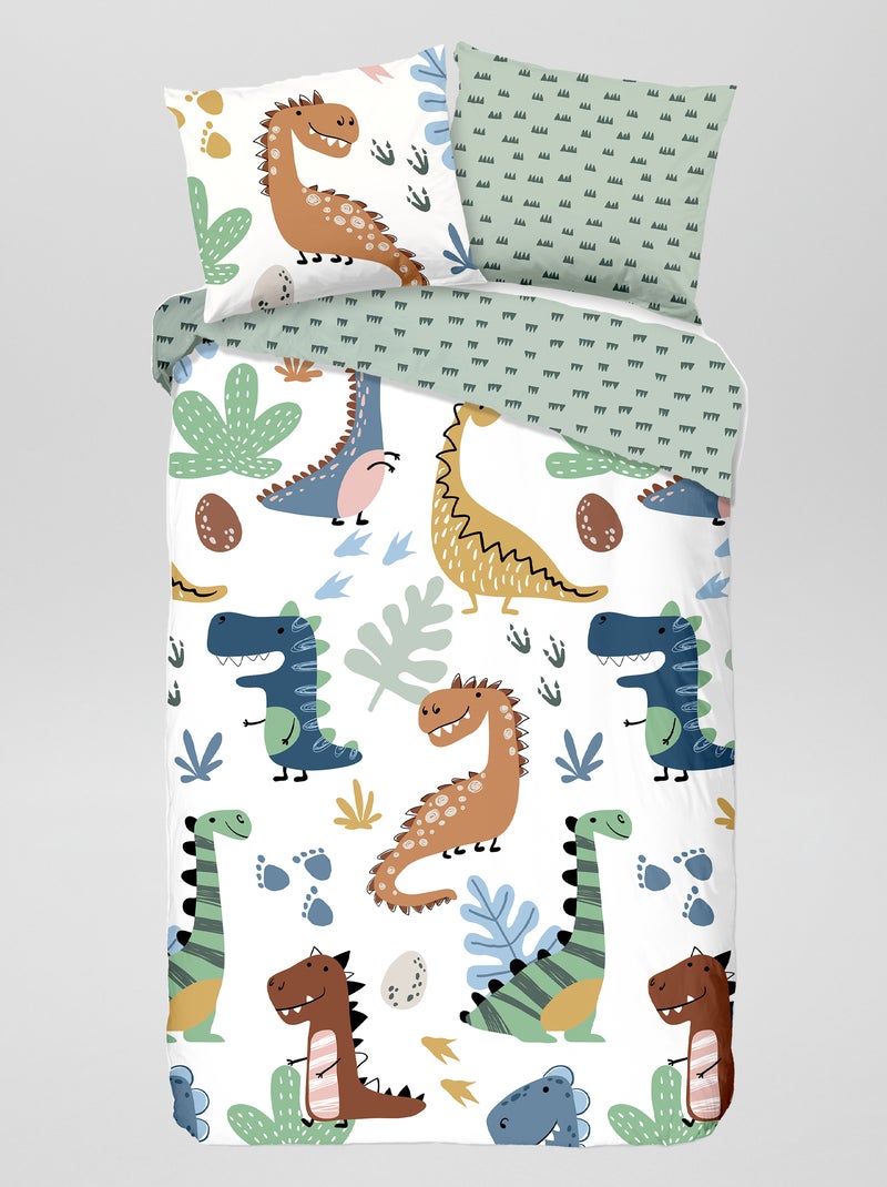 Completo letto 'dinosauri'! - 1 piazza BEIGE - Kiabi