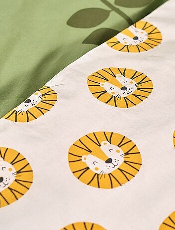 Completo letto double face con stampa leone - 1 piazza