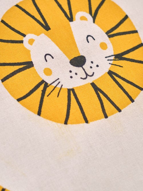 Completo letto double face con stampa leone - 1 piazza - Kiabi