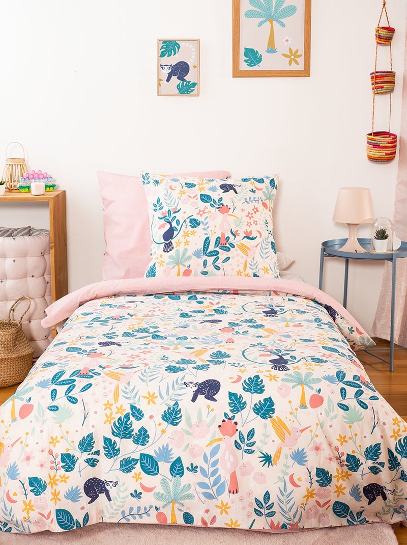 Completo letto floreale - 1 piazza ROSA - Kiabi