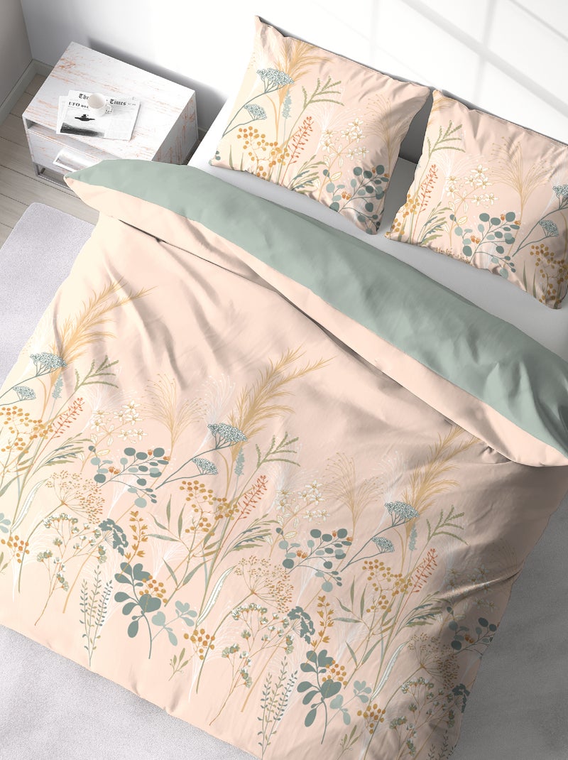 Completo letto floreale - 2 piazze ROSA - Kiabi