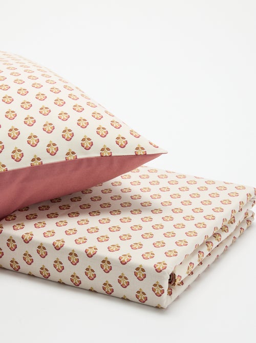 Completo letto floreale 1 persona (140 x 120cm) - Kiabi Home - Kiabi Completo letto floreale 1 persona (140 x 120cm) - Kiabi Home - Kiabi