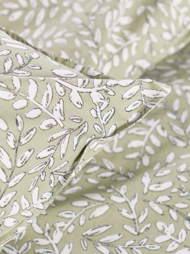 Completo letto 'foglie' - 2 piazze VERDE - Kiabi