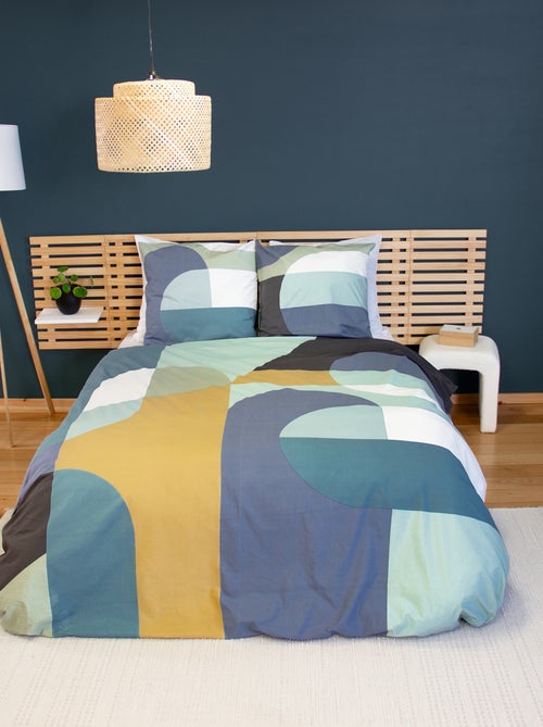 Completo letto geometrico - 2 piazze - Kiabi