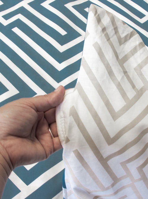 Completo letto geometrico - 2 piazze - Kiabi