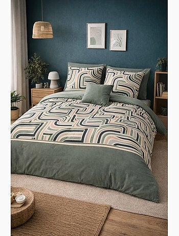 Completo letto geometrico retro