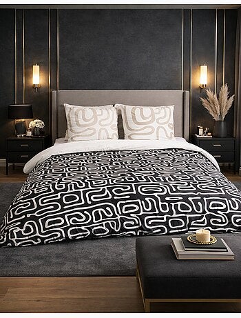Completo letto grafico reversibile