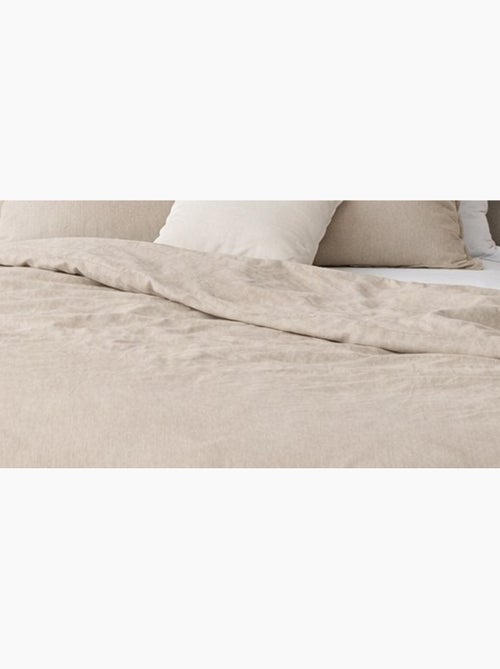 Completo letto in cotone e lino lavato tinta unita - Kiabi Completo letto in cotone e lino lavato tinta unita - Kiabi