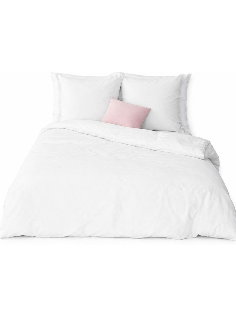 Completo letto in cotone e lino lavato tinta unita Beige - Kiabi