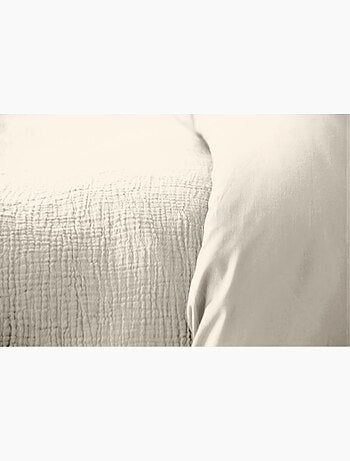 Completo letto in garza di cotone tinta unita