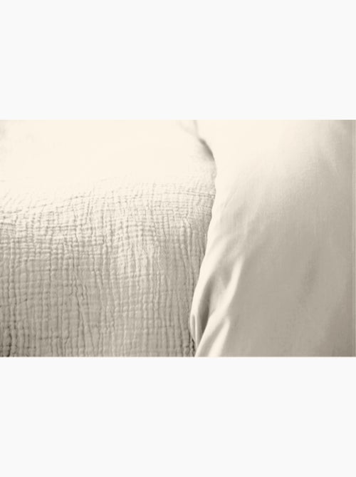 Completo letto in garza di cotone tinta unita - Kiabi
