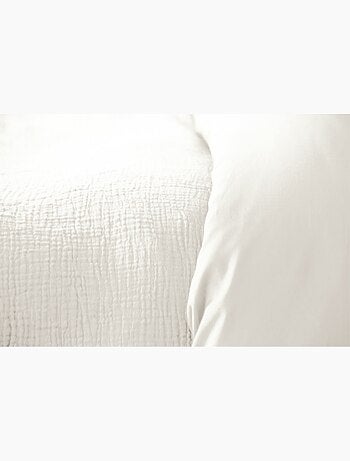 Completo letto in garza di cotone tinta unita