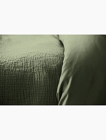 Completo letto in garza di cotone tinta unita