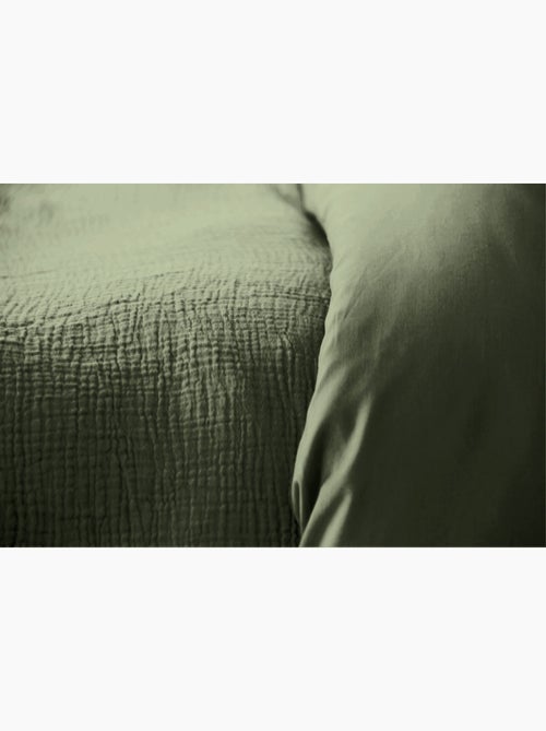 Completo letto in garza di cotone tinta unita - Kiabi
