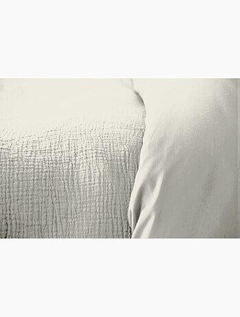 Completo letto in garza di cotone tinta unita