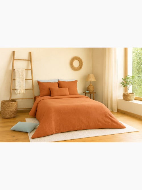 Completo letto in garza di cotone tinta unita - Kiabi