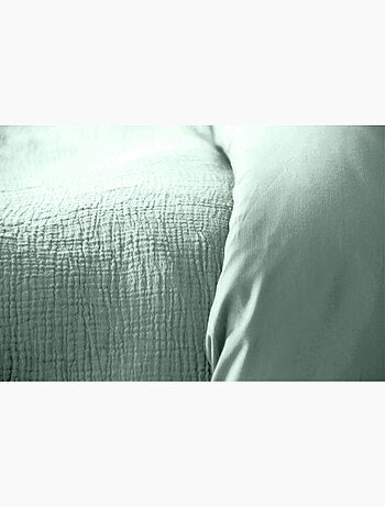 Completo letto in garza di cotone tinta unita