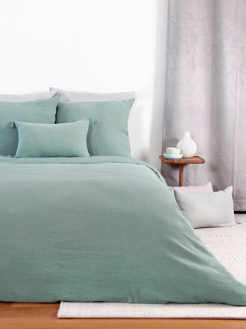 Completo letto in garza di cotone VERT - Kiabi