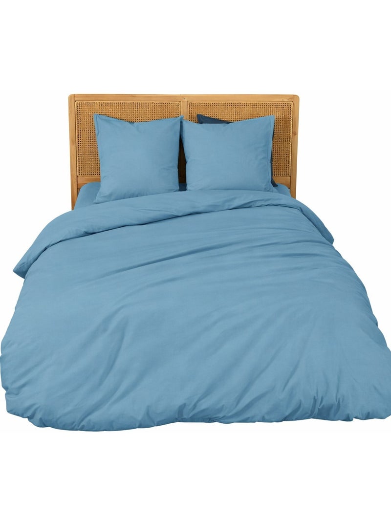 Completo letto in percalle Blu - Kiabi