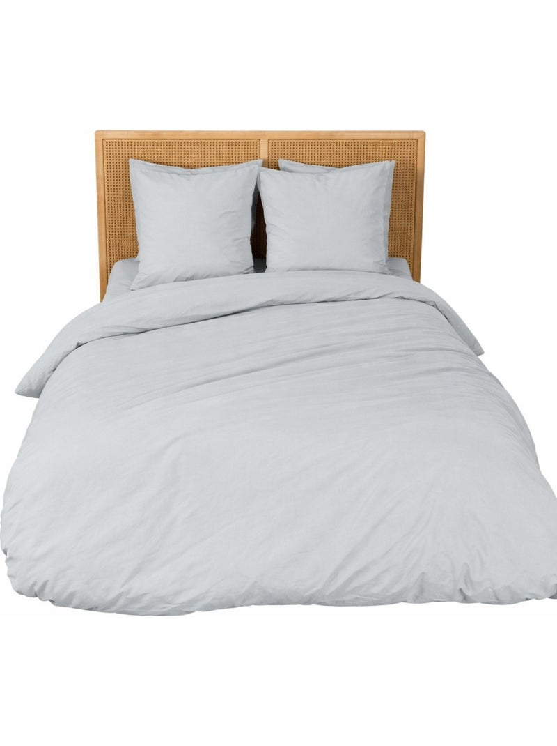 Completo letto in percalle Grigio - Kiabi