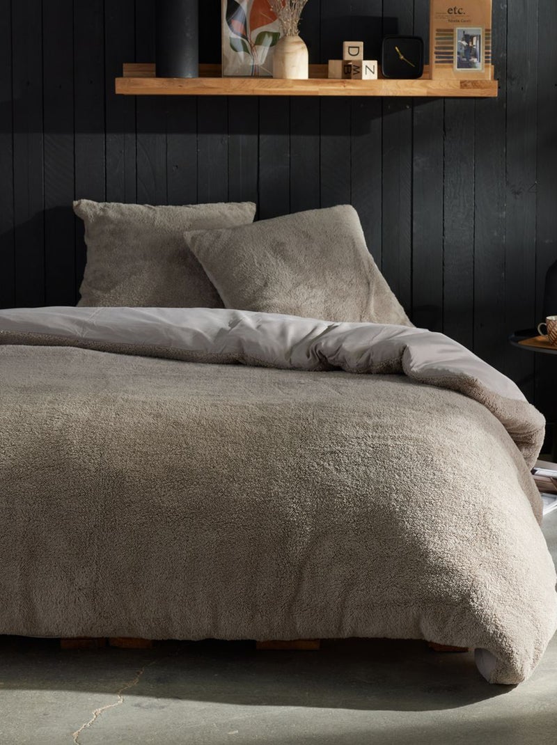 Completo letto in pile - 2 piazze BEIGE - Kiabi