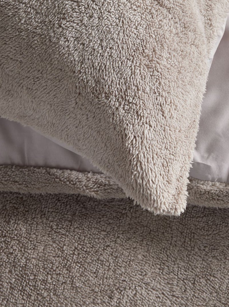 Completo letto in pile - 2 piazze BEIGE - Kiabi